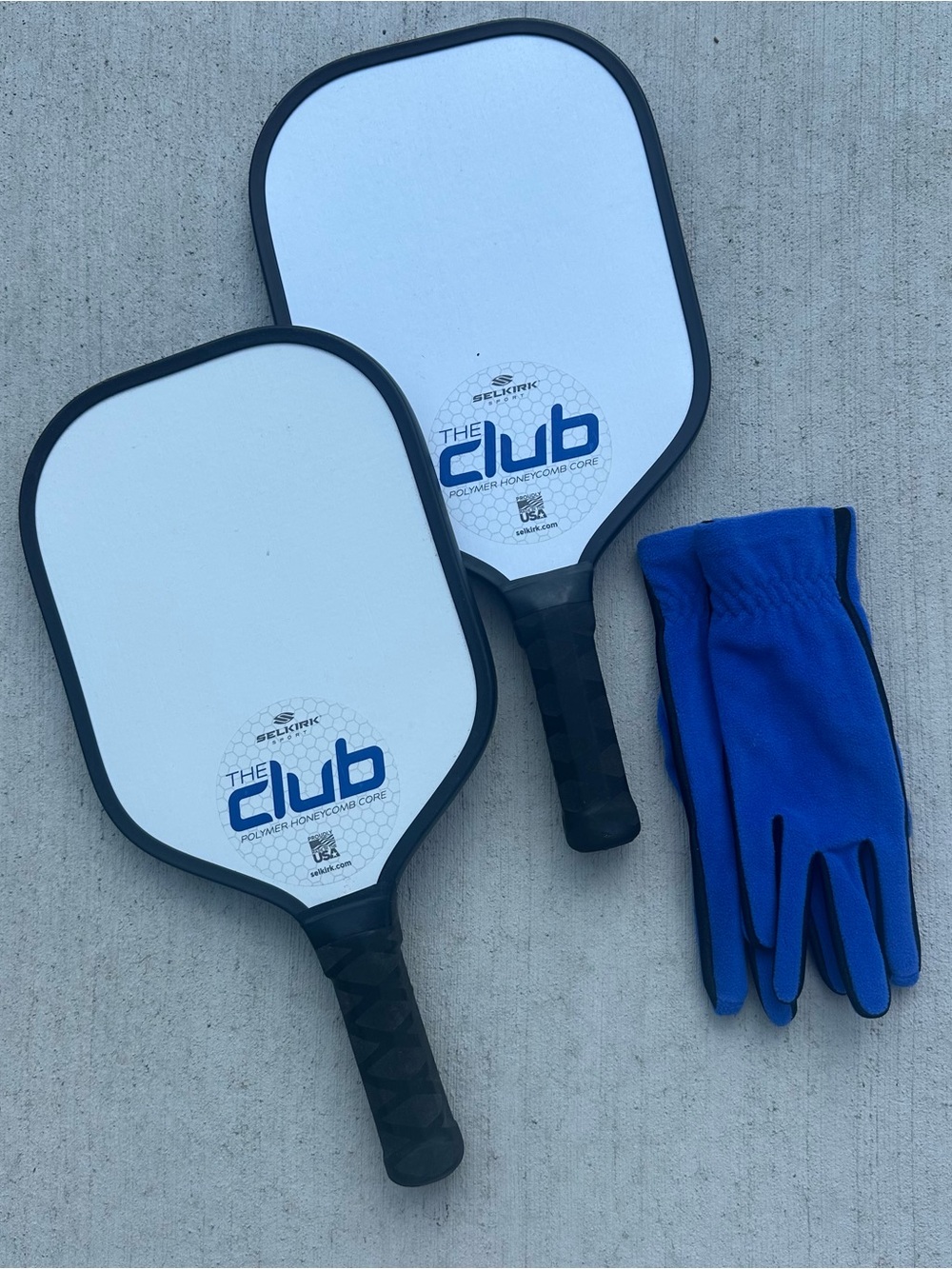2 - Selkirk The Club Polymer Honeycomb Core White Pickleball Paddles